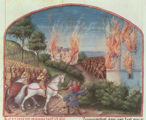 Seite aus Die Geschichte von Merlin von Robert de Boron, ca. 1482-89 von French School