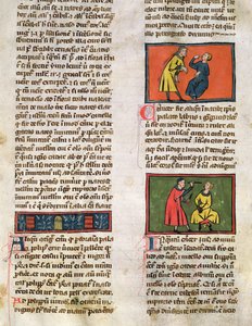 Ms H 89 Ärzte und Patienten, aus einer Ausgabe des Buches der Chirurgie von Rogier de Salerne
