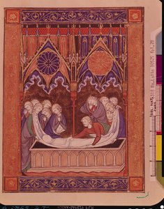 Das Begräbnis von Jakob in Kanaan, aus dem Psalter von St. Louis, ca. 1258-70 von French School