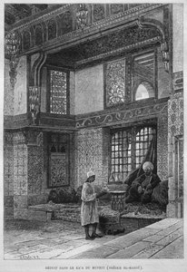 Mufti-Haus, Qaa, aus LEgypte von Georg Moritz Ebers, 1881 (Gravur) von French School