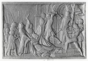 Mord an Bischof Waldric (Gravur) von French School