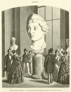 Louvre-Museum, Skulptur, Kolossaler Kopf von Lucilla, römische Kaiserin von French School