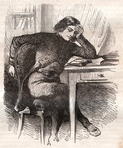 Napoleon im Jugendalter wurde düster, dunkel; das Lesen war für ihn eine Art Leidenschaft - Gravur in „Napoleon, Memorial de Sainte-Helene,“ von Emmanuel de las Cases - 1860 von French School