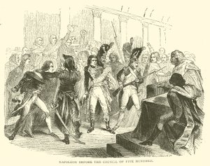 Napoleon vor dem Rat der Fünfhundert (Gravur)