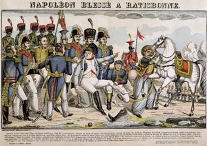 Napoleon verwundet in Regensburg - Bild von Epinal von French School