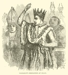 Napoleons Krönung in Mailand (Gravur)