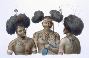 Einheimische von Neuguinea, 1826 von French School