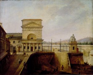 Normandie-Barriere, nahe der Iena-Brücke, vor 1860