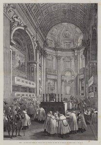 Nordquerhaus des Petersdoms, Vatikanstadt, Rom, Italien (Stich) von French School