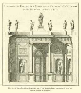 Neuer Eingang des Priorats durch die Rue Saint-Antoine, 1634 auf Kosten des Kardinals von Richelieu erbaut von French School