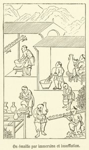 On emaille par immersion et insufflation