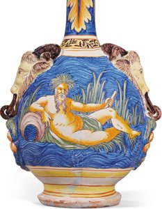 Einer von zwei Kürbissen, Nevers, ca. 1680-1700