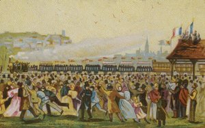 Eröffnung der ersten französischen Eisenbahn, 1832 von French School