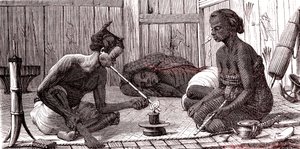 Opiumraucher in Malaysia