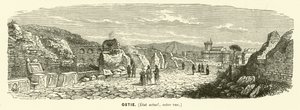 Ostia, Hafen des antiken Rom, Italien (Gravur) von French School