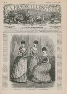 Seite aus La Mode Illustrée, 1885