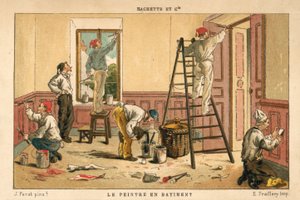 Malen des Innenraums eines Gebäudes von French School