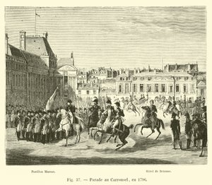 Parade am Carrousel im Jahr 1796