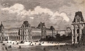 Paris Le Louvre - Gravur in „La France illustree: geographie, histoire, administration statistique“ von V.A. Malt-Brown. 1884 von French School