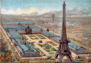 Paris. Weltausstellung 1889: Eiffelturm von French School