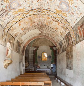 Pfarrkirche Església de la Mare de Déu de Solers. Innenraum. Das Kirchenschiff. Wandmalereien. von French School