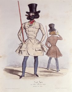 Pariser Dandys beim Bal Chicard, 1840 von French School