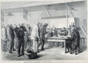 Parlamentswahlen: ein Wahllokal in Beauce - in „Le Monde Illustré“, März 1876 von French School