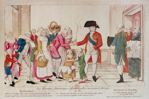 Patriotische Neujahrsgeschenke, die dem König 1790 angeboten wurden von French School