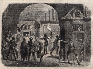 Perrinet Leclerc öffnet in der Nacht das Tor von Buci in Paris für die Burgunder, 29. Mai von French School