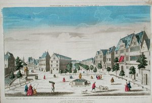 Perspektivische Ansicht des Rossmarkts, Frankfurt