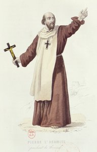 Peter der Einsiedler predigt den Ersten Kreuzzug, ca. 1840