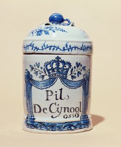 Pharmazeutisches Gefäß für Cynoglossum-Tabletten, ca. 1700