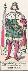Philippe-le-Bel, 46. König von Frankreich, bestieg den Thron 1285, gestorben 1314
