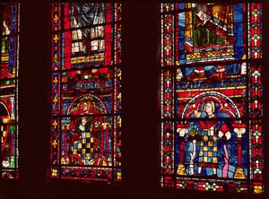 Pierre de Dreux (1190-1250) und sein Sohn Jean de Bretagne (1237-86) (Detail)