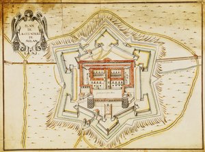 Plan der Zitadelle von Mailand