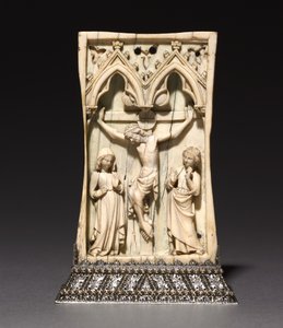 Plakette: Die Kreuzigung, Französisch oder Englisch, ca. 1345-1365