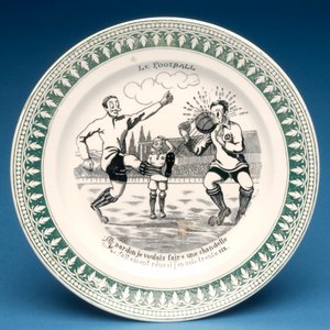 Teller mit Fußballszene (Keramik)