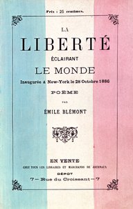 Gedicht von Émile Blémont (1839-1927) zur Feier der Einweihung der Freiheitsstatue, 28. Oktober 1886 von French School