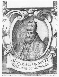 Papst Alexander III. (Gravur) von French School