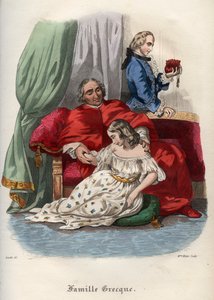 Papst Pius VI (Pie, Pio) (1717-1799) verführt eine junge Frau von French School
