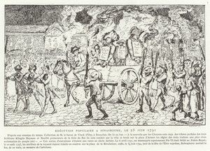 Volksausführung in Straßburg, 25. Juni 1791 von French School