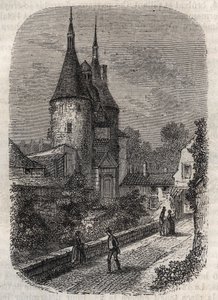 Porte de la Craffe in Nancy, Überrest mittelalterlicher Befestigungen, errichtet im 14. Jahrhundert nördlich der Altstadt - Gravur in „Histoire de France“ von Victor Duruy von French School
