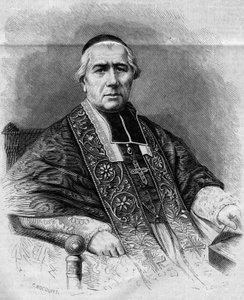 Porträt von Francois Nicolas Madeleine Morlot (1795-1862), Erzbischof von Paris. Gravur in „Le Monde Illustré“ Nr. 299 vom 3. Januar 1863 von French School