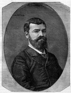 Porträt von Henri-Paul Nenot (1853-1934), französischer Architekt, der die Neue Sorbonne in Paris realisierte. Gravur in „Le Monde Illustre“ von French School