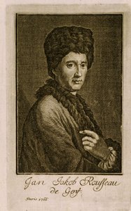 Porträt von Jean Jacques Rousseau (1712-1778) von French School