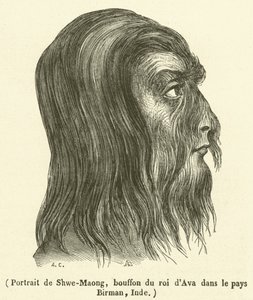 Porträt von Shwe-Maong, Hofnarr des Königs von Ava in Birma, Indien von French School