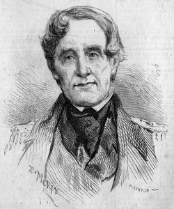 Porträt von Admiral Edmund Lyons (1790-1858), Kommandant der britischen Marine während des Krimkriegs (1853-1856). Gravur von Morin in „Le Monde Illustré“ Nr. 85 vom 4. Dezember 1858.