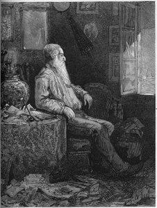 Porträt von Alphonse Karr (1808-1898), französischer Romanautor und Dramatiker. Gravur in „Le Monde Illustré“ Nr. 1122 vom 28. September 1878 von French School