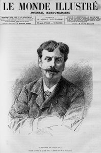 Porträt von Alphonse de Neuville (1835-1885), französischer Maler und Karikaturist, in „Die illustrierte Welt“ 1885