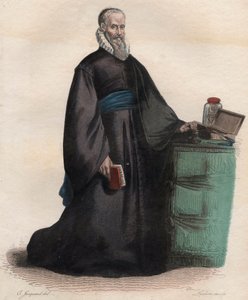 Porträt von Ambroise Paré (1509-1590), französischer Chirurg. Illustration aus „Le Plutarque Français“ von Edmond Mennechet von French School